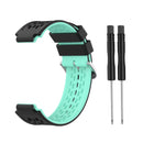 For Garmin Approach S2 / S4 Two-color Silicone Watch Band(Black Mint Green)