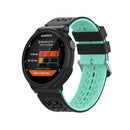 For Garmin Approach S2 / S4 Two-color Silicone Watch Band(Black Mint Green)