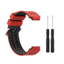 For Garmin Approach S2 / S4 Two-color Silicone Watch Band(Red Black)