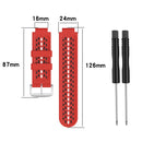 For Garmin Approach S2 / S4 Two-color Silicone Watch Band(Red Black)