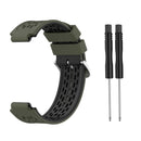 For Garmin Approach S2 / S4 Two-color Silicone Watch Band(Army Green Black)