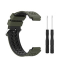 For Garmin Approach S2 / S4 Two-color Silicone Watch Band(Army Green Black)
