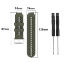 For Garmin Approach S2 / S4 Two-color Silicone Watch Band(Army Green Black)