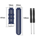 For Garmin Approach S2 / S4 Two-color Silicone Watch Band(Blue White)