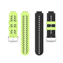 For Garmin Approach S2 / S4 Two-color Silicone Watch Band(Lime Green Black)