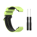 For Garmin Approach S2 / S4 Two-color Silicone Watch Band(Lime Green Black)