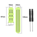 For Garmin Approach S2 / S4 Two-color Silicone Watch Band(Lime Green Black)