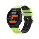 For Garmin Approach S2 / S4 Two-color Silicone Watch Band(Lime Green Black)