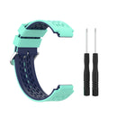 For Garmin Approach S2 / S4 Two-color Silicone Watch Band(Mint Green Blue)