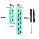 For Garmin Approach S2 / S4 Two-color Silicone Watch Band(Mint Green Blue)