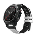 For Garmin Fenix 6X Two-color Silicone Quick Release Watch Band(White Black)