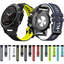 For Garmin Fenix 6X Two-color Silicone Quick Release Watch Band(White Black)