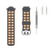 For Garmin Forerunner 310XT Two-color Silicone Watch Band(Grey Orange)