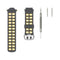 For Garmin Forerunner 310XT Two-color Silicone Watch Band(Grey Yellow)