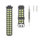 For Garmin Forerunner 310XT Two-color Silicone Watch Band(Grey Green)