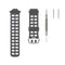 For Garmin Forerunner 310XT Two-color Silicone Watch Band(Grey Light Grey)