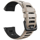 For Garmin Instinct / Instinct Esports Two-color Silicone Watch Band(Tundra White+Black)