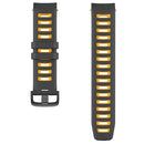 For Garmin Instinct / Instinct Esports Two-color Silicone Watch Band(Black+Yellow)