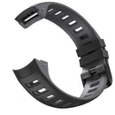 For Garmin Instinct / Instinct Esports Two-color Silicone Watch Band(Black+Grey)