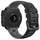 For Garmin Instinct / Instinct Esports Two-color Silicone Watch Band(Black+Grey)
