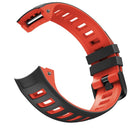 For Garmin Instinct / Instinct Esports Two-color Silicone Watch Band(Black+Red)