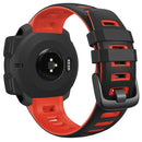 For Garmin Instinct / Instinct Esports Two-color Silicone Watch Band(Black+Red)
