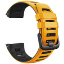 For Garmin Instinct / Instinct Esports Two-color Silicone Watch Band(Yellow+Black)
