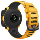 For Garmin Instinct / Instinct Esports Two-color Silicone Watch Band(Yellow+Black)