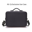 Portable Single Shoulder Storage Travel Carrying Cover Case Box with Baffle Separator for DJI Air 2S(Black + Red Liner)