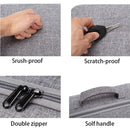 Portable Carry Case Waterproof Scratch-proof Anti-shock Travel Carrying Cover Case Box for DJI Air 2s(Grey+Red Liner)