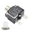 L2 Series 50V Car Overload Protector Manual Reset DC Circuit Breaker with Waterproof Cover, Current:5A