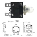 L2 Series 50V Car Overload Protector Manual Reset DC Circuit Breaker with Waterproof Cover, Current:30A
