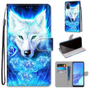 For OPPO A53 4G(2020) / A53s / A32 / A33 (2020) Coloured Drawing Cross Texture Horizontal Flip PU Leather Case with Holder & Card Slots & Wallet & Lanyard(Dick Rose Wolf)