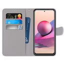 For Xiaomi Redmi Note 10 4G / Note 10s Coloured Drawing Cross Texture Horizontal Flip PU Leather Case with Holder & Card Slots & Wallet & Lanyard(Colorful Clouds)