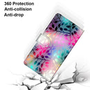 For Samsung Galaxy S21 FE Coloured Drawing Cross Texture Horizontal Flip PU Leather Case with Holder & Card Slots & Wallet & Lanyard(Translucent Glass)