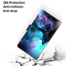 For Samsung Galaxy S21 FE Coloured Drawing Cross Texture Horizontal Flip PU Leather Case with Holder & Card Slots & Wallet & Lanyard(Colorful Clouds)