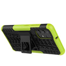 For Samsung Galaxy A32 4G Tire Texture Shockproof TPU+PC Protective Case with Holder(Green)