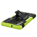 For Samsung Galaxy A32 4G Tire Texture Shockproof TPU+PC Protective Case with Holder(Green)