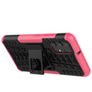 For Samsung Galaxy A32 4G Tire Texture Shockproof TPU+PC Protective Case with Holder(Pink)