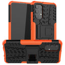 For Samsung Galaxy A32 4G Tire Texture Shockproof TPU+PC Protective Case with Holder(Orange)