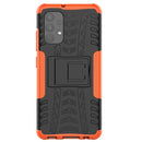 For Samsung Galaxy A32 4G Tire Texture Shockproof TPU+PC Protective Case with Holder(Orange)