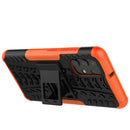 For Samsung Galaxy A32 4G Tire Texture Shockproof TPU+PC Protective Case with Holder(Orange)