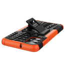 For Samsung Galaxy A32 4G Tire Texture Shockproof TPU+PC Protective Case with Holder(Orange)