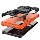For Samsung Galaxy A32 4G Tire Texture Shockproof TPU+PC Protective Case with Holder(Orange)