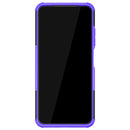 For Xiaomi Redmi Note 10 Tire Texture Shockproof TPU+PC Protective Case with Holder(Purple)