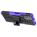 For Xiaomi Redmi Note 10 Tire Texture Shockproof TPU+PC Protective Case with Holder(Purple)