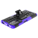 For Xiaomi Redmi Note 10 Tire Texture Shockproof TPU+PC Protective Case with Holder(Purple)
