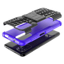 For Xiaomi Redmi Note 10 Tire Texture Shockproof TPU+PC Protective Case with Holder(Purple)