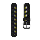 For Garmin Forerunner 220 Two-color Silicone Watch Band(Black Yellow)