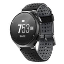 For Garmin Forerunner 220 Two-color Silicone Watch Band(Black Grey)